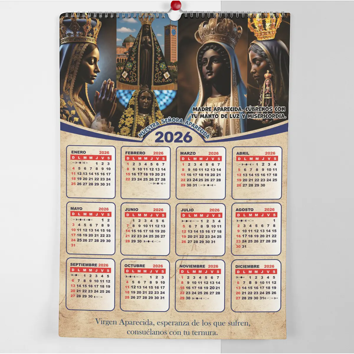 Archivo Calendario Religión A4 2026 Editable Listo Para Impr