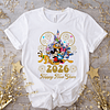 10 Diseños Plantillas Camiseta Poleras New Year Disney 2026 Archivos Png