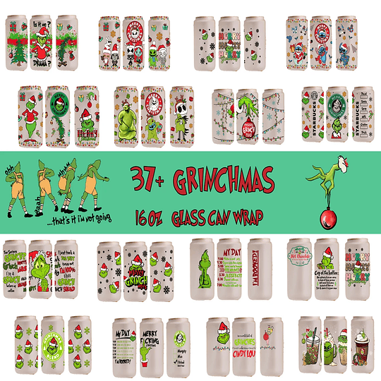 Plantillas 37 Diseños Para Vasos Glass Navidad Archivos Png