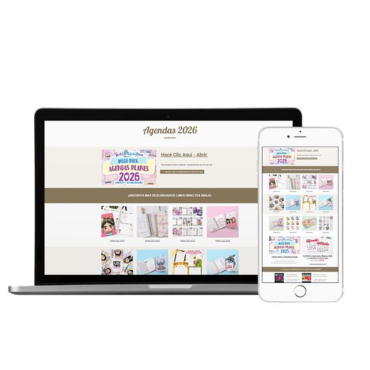 Mega Pack Agendas Planes 2026 Completo + Actualizaciones Archivos Png y Pdf