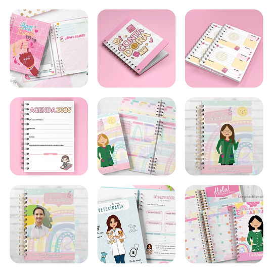 Mega Pack Agendas Planes 2026 Completo + Actualizaciones Archivos Png y Pdf