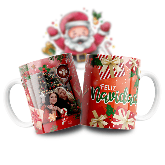 18 Diseños Plantillas Tazas con Foto Navidad Archivos Editables Psd y Png