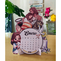 Diseños Plantillas Calendario Cristiano 2026 Archivos Png