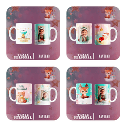 10 Diseños Plantillas Tazas Cute Navidad Archivos Editables psd