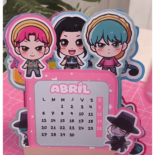 Diseños Plantillas Calendario K-Pop 2026 Archivos Pdf