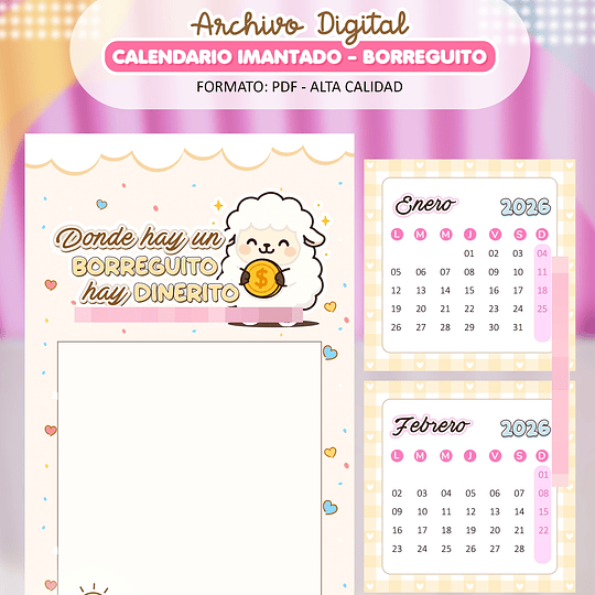 Diseños Plantillas Calendarios Imantados 2026 Archivos PDF