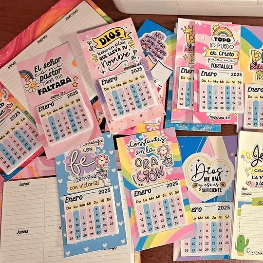 Diseños Plantillas Calendario Frases Cristianas Archivos PDF y PNG