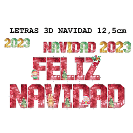 Diseños Plantillas Letras Números 3D Navidad Archivos PDF