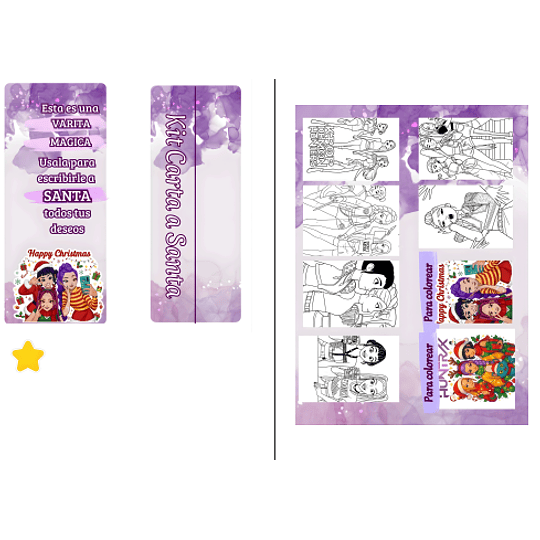 Diseños Plantillas Carta Santa K-pop Morado Archivos PDF