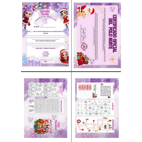 Diseños Plantillas Carta Santa K-pop Morado Archivos PDF