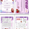Diseños Plantillas Carta Santa K-pop Morado Archivos PDF