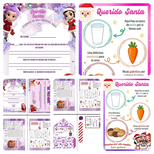 Diseños Plantillas Carta Santa K-pop Morado Archivos PDF