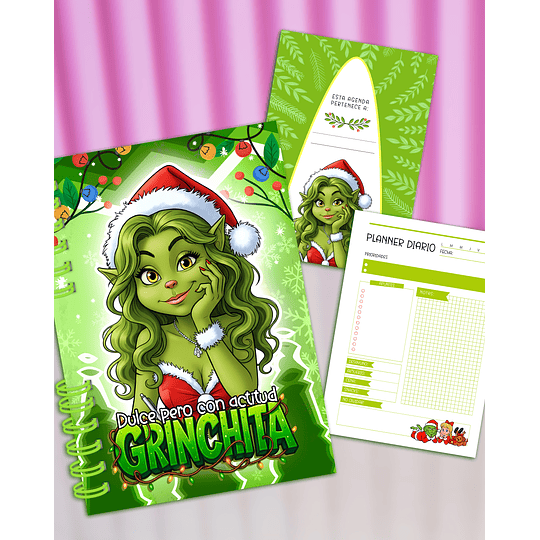 Diseños Plantillas Planner Diario Grinch Navidad Archivos PDF