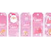 Diseños Plantillas Tag Rosa Navidad Archivos PDF