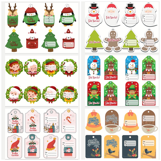 30 Diseños Plantillas DE-PARA Navidad Archivos PDF