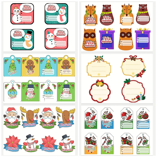 30 Diseños Plantillas DE-PARA Navidad Archivos PDF