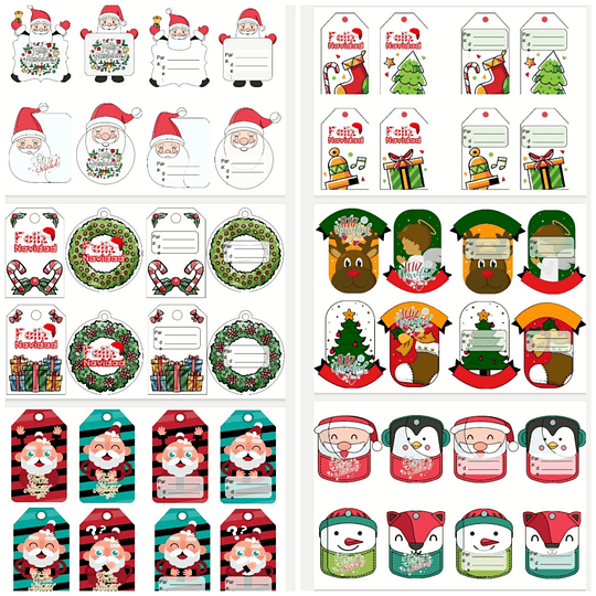 30 Diseños Plantillas DE-PARA Navidad Archivos PDF