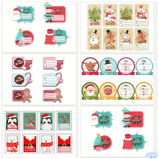 30 Diseños Plantillas DE-PARA Navidad Archivos PDF