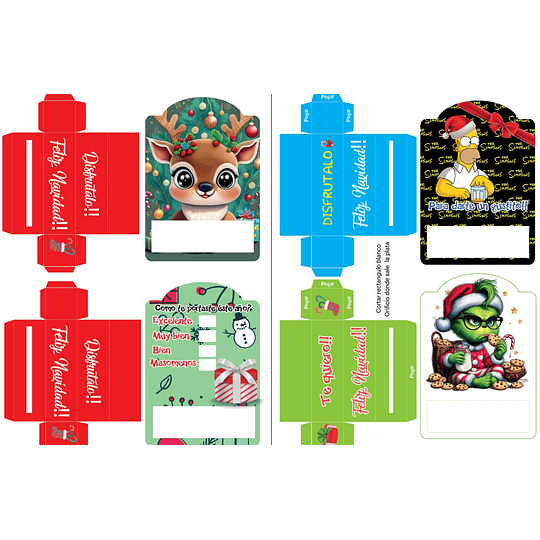 Diseños Plantillas Porta Billetes Navidad Archivos PDF