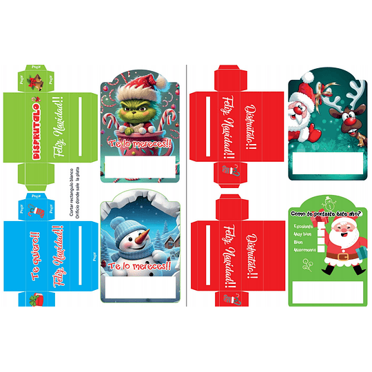 Diseños Plantillas Porta Billetes Navidad Archivos PDF