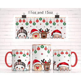 6 Diseños Plantillas Tazas Navidad Archivo PNG