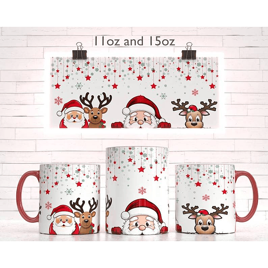 6 Diseños Plantillas Tazas Navidad Archivo PNG