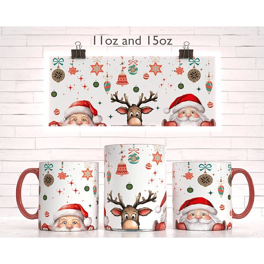 6 Diseños Plantillas Tazas Navidad Archivo PNG
