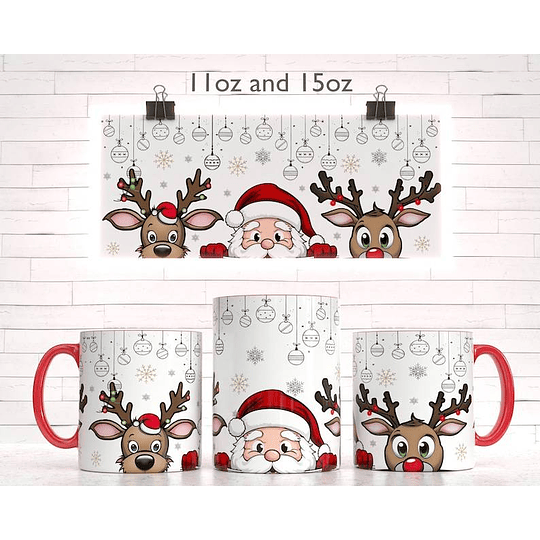 6 Diseños Plantillas Tazas Navidad Archivo PNG