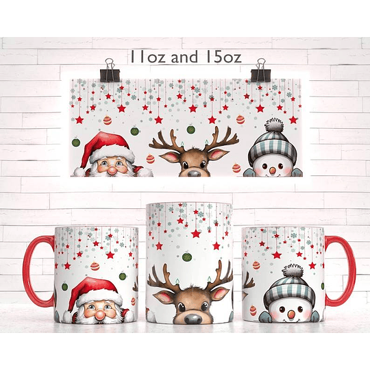 6 Diseños Plantillas Tazas Navidad Archivo PNG