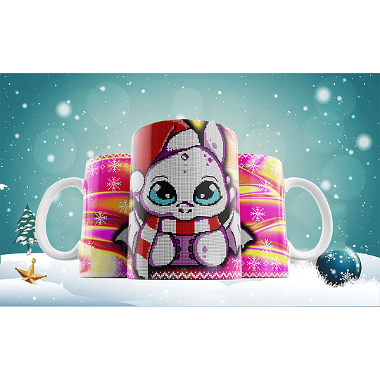 19 Diseños Plantillas Tazas Patron Ugly Navidad Archivos JPG