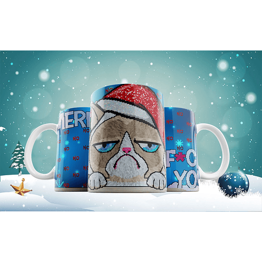 19 Diseños Plantillas Tazas Patron Ugly Navidad Archivos JPG