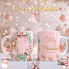 10 Diseños Plantillas Tazas Navidad Rosa Archivos PNG