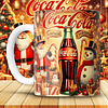12 Diseños Plantillas Tazas Coca Cola Navidad Archivo JPG