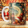 12 Diseños Plantillas Tazas Coca Cola Navidad Archivo JPG