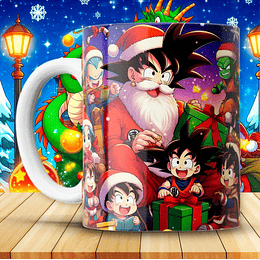 Diseños Plantillas Tazas Dragon Ball Z Navidad Archivos JPG