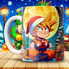 Diseños Plantillas Tazas Dragon Ball Z Navidad Archivos JPG