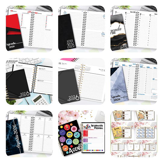 Mega Pack Agendas Planes 2026 Completo + Actualizaciones Archivos Png y Pdf