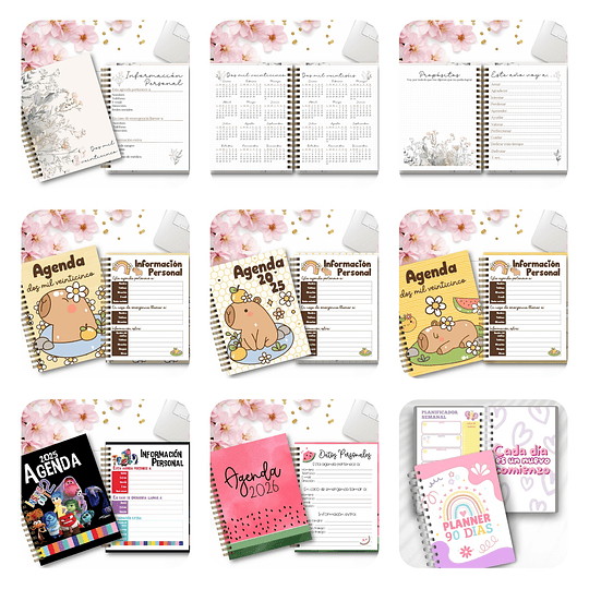 Mega Pack Agendas Planes 2026 Completo + Actualizaciones Archivos Png y Pdf
