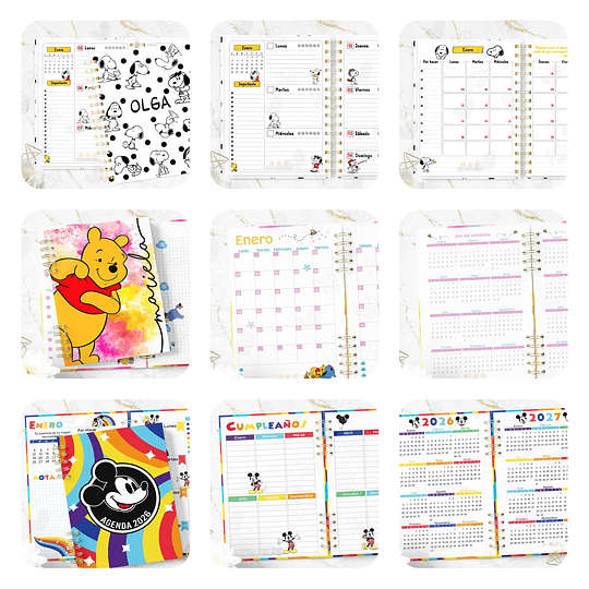 Mega Pack Agendas Planes 2026 Completo + Actualizaciones Archivos Png y Pdf