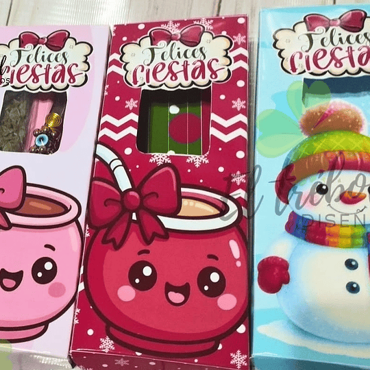 Diseños Plantillas Cajas Porta Bombillas Navidad Archivos PDF