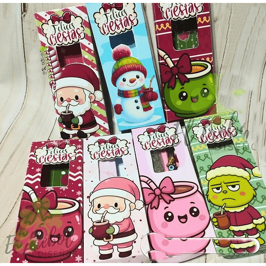 Diseños Plantillas Cajas Porta Bombillas Navidad Archivos PDF