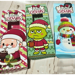 Diseños Plantillas Cajas Porta Bombillas Navidad Archivos PDF