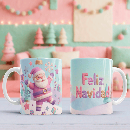 10 Diseños Plantillas Tazas Navidad 45 Archivos PNG