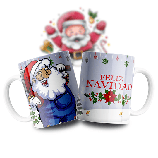 11 Diseños Plantillas Tazas Santa Caricatura Archivos PNG y Photoshop