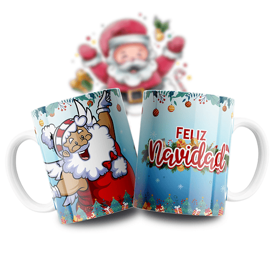 11 Diseños Plantillas Tazas Santa Caricatura Archivos PNG y Photoshop