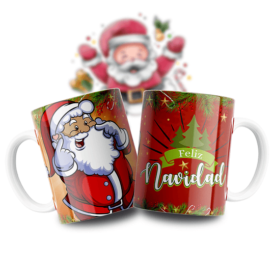 11 Diseños Plantillas Tazas Santa Caricatura Archivos PNG y Photoshop