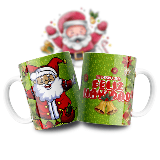 11 Diseños Plantillas Tazas Santa Caricatura Archivos PNG y Photoshop