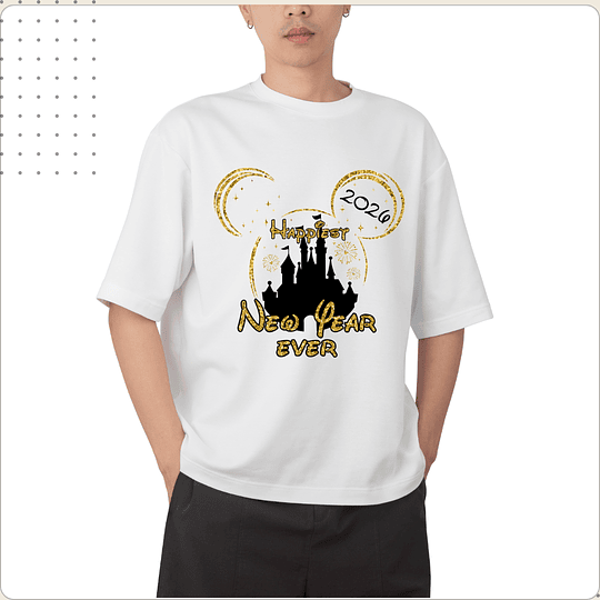 10 Diseños Plantillas Camisa Poleras Disney Año Nuevo 2026 Archivos PNG
