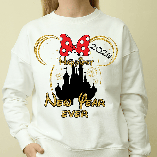 10 Diseños Plantillas Camisa Poleras Disney Año Nuevo 2026 Archivos PNG