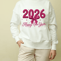 6 Diseños Plantillas Camisa Poleras Bordado Año Nuevo 2026 Archivos PNG